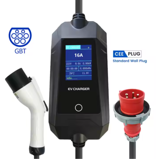 Portable EV Charger GBT 32A Industrial plug Type 12kw